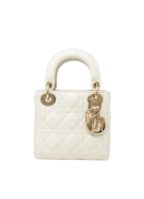 lady dior white handbag|lady dior small price.